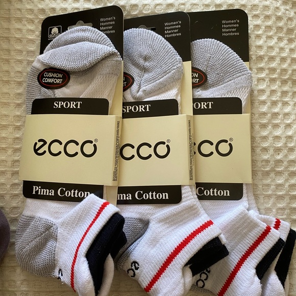 ECCO Men's White Sport Socks - Picture 2 of 3